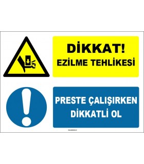 EF1566 - Dikkat Ezilme Tehlikesi, Preste Çalışırken Dikkatli Ol