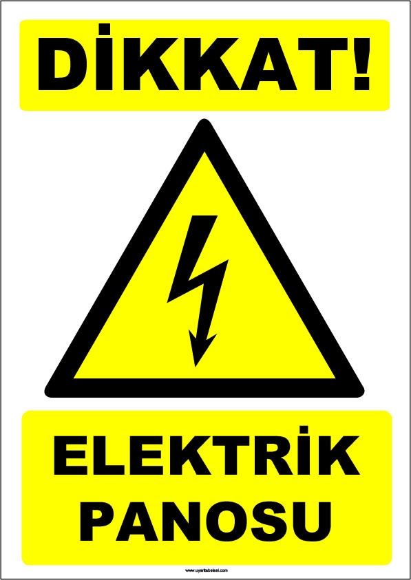 Elektrik panosu uyarı işaretleri
