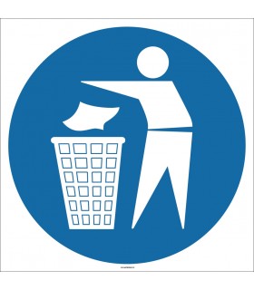 EF1706 - Çöpleri Çöp Kutusuna At İşareti/Levhası/Etiketi