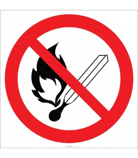 EF1824 - Ateş Yakmak Yasaktır İşareti/Levhası/Etiketi