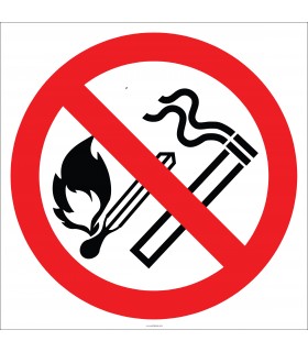 EF1828 - Sigara İçmek ve Ateş Yakmak Yasaktır İşareti/Levhası/Etiketi