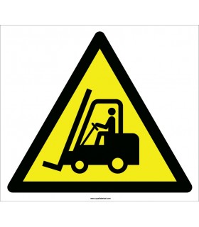 EF2097 - Dikkat Forklift (veya İş Makinası) Çıkabilir İşareti