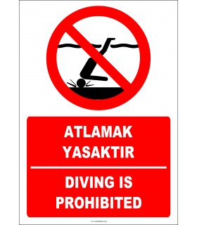 EF2368 - Türkçe İngilizce Atlamak Yasaktır, Diving is Prohibited