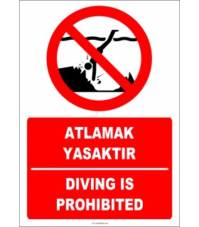 EF2372 - Türkçe İngilizce Atlamak Yasaktır, Diving is Prohibited
