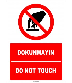 EF2712 - Türkçe İngilizce Dokunmayın, Do Not Touch