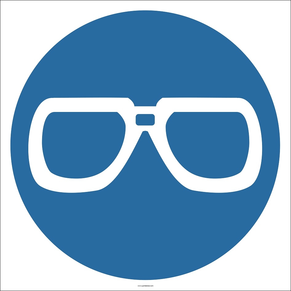 EF2863 - Koruyucu Gözlük Kullan İşareti/Levhası/Etiketi 
