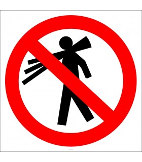 EF2915 - Elle Taşımak Yasaktır İşareti/Levhası/Etiketi