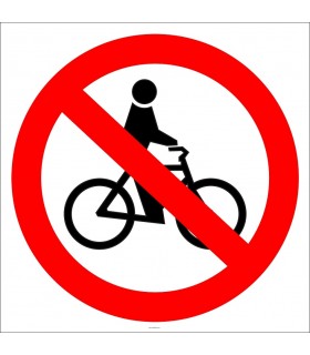EF2912 - Bisiklet Giremez İşareti/Levhası/Etiketi
