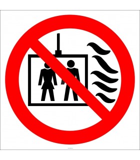 EF2990 - Yangın Durumunda Asansörü Kullanmayın İşareti/Levhası/Etiketi
