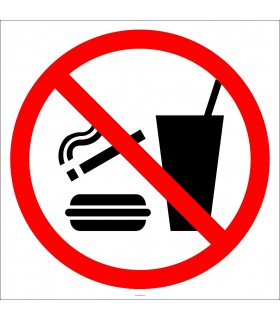 PF1116 - Sigara, Yemek ve İçmek Yasaktır İşareti