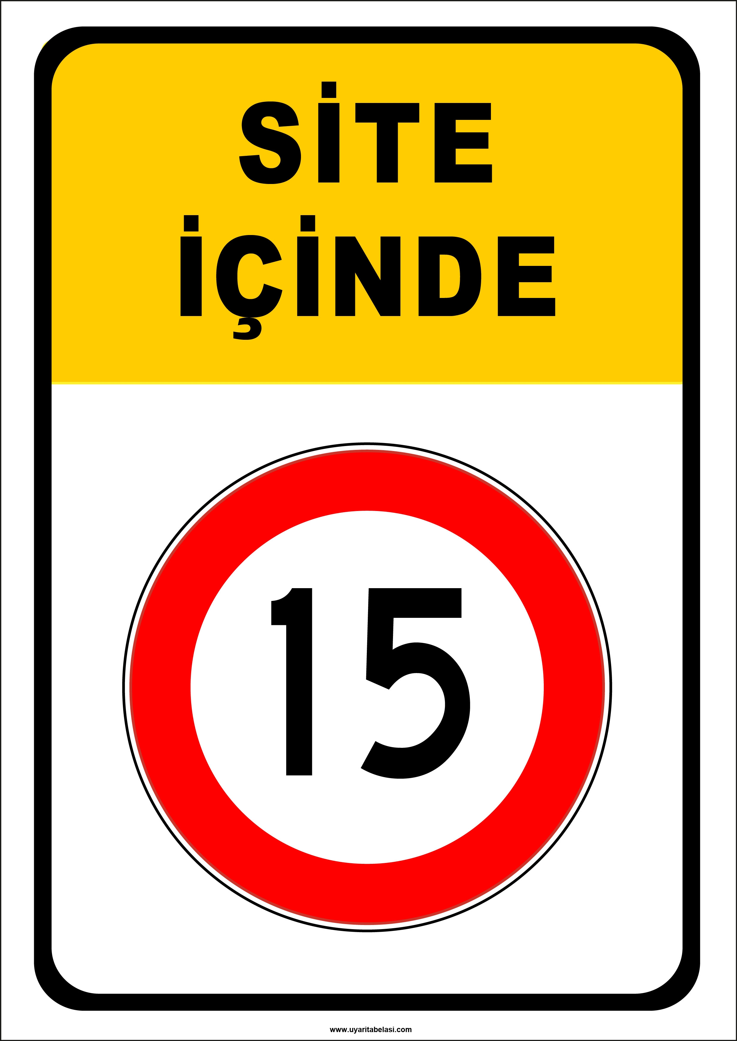 kapali otopark hiz sinirlamasi 10 km trafik levhasi