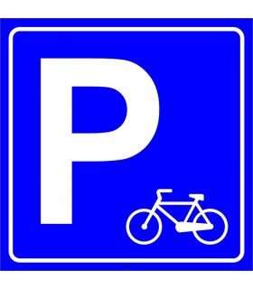 PF1547 - Bisiklet Park Yeri İşareti/Levhası/Etiketi