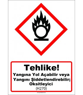 GHS1019 - Yangına yol açabilir veya yangını şiddetlendirebilir, oksitleyici (H270)