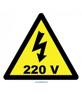 YT7305 - Elektrik tehlikesi 220 volt işareti levhası/etiketi