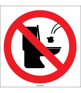 YT7400 - Tuvalete çöp atmayın levhası