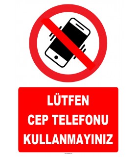 YT7797 - Lütfen cep telefonu kullanmayınız