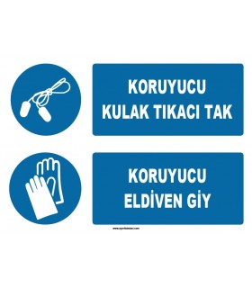 ZY1313 - Koruyucu kulak tıkacı tak, koruyucu eldiven giy