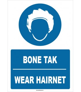 ZY1370 - Türkçe İngilizce, Bone Tak, Wear Hairnet