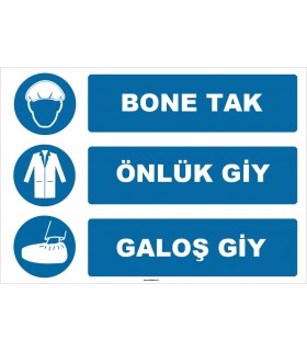 ZY1504 - Bone Tak, Önlük Giy, Galoş Giy