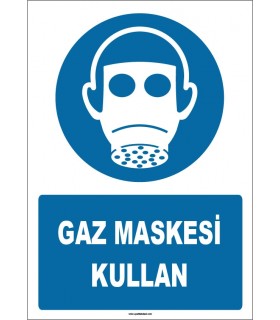 ZY1796 - ISO 7010 Gaz Maskesi Kullan