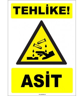 ZY1914 - ISO 7010 Tehlike! Asit