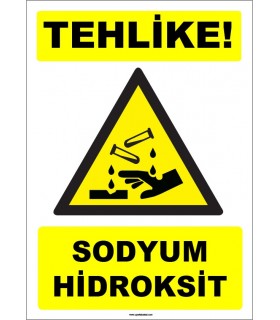 ZY1919 - ISO 7010 Tehlike! Sodyum Hidroksit