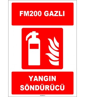 ZY1943 - ISO 7010 FM200 Gazlı Yangın Söndürücü
