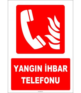 ZY1982 - ISO 7010 Yangın İhbar Telefonu