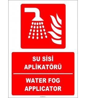 ZY1972 - ISO 7010 Türkçe İngilizce Su Sisi Aplikatörü, Water Fog Applicator