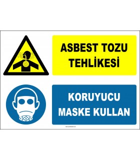 ZY2824 - Asbest Tozu Tehlikesi, Koruyucu Maske Kullan
