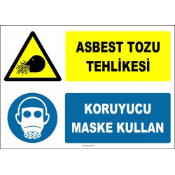ZY2825 - Asbest Tozu Tehlikesi, Koruyucu Maske Kullan