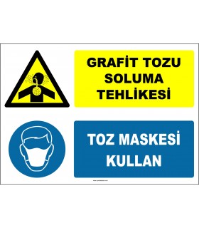 ZY2904 - Grafit Tozu Soluma Tehlikesi, Toz Maskesi Kullan