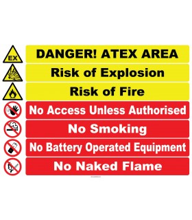 EF1197 - İngilizce Danger! ATEX Area Levhası